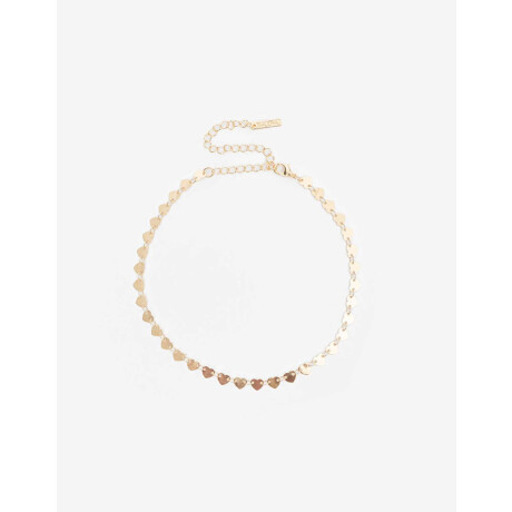 Choker Corazones Metal Dorado
