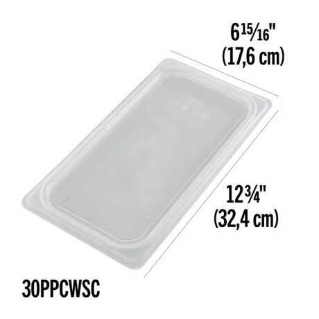 Tapa cuba policarbonato flexible GN 1/3 - 17.6x 32.5 cm Tapa cuba policarbonato flexible GN 1/3 - 17.6x 32.5 cm