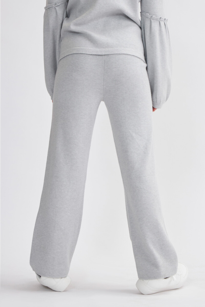 Pantalón de punto con bolsillos Gris Melange
