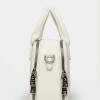 Cartera de mano New Penny en efecto cuero saffiano Blanco