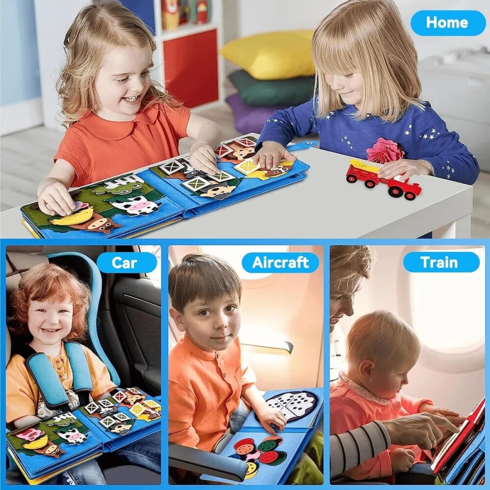 Juego Libro Sensorial De Texturas Granja Fieltro Montessori Juego Libro Sensorial De Texturas Granja Fieltro Montessori