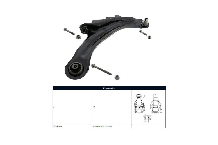Parilla De Suspension Delantera Renault Megane/Captur 00-18 Der Parilla De Suspension Delantera Renault Megane/Captur 00-18 Der
