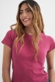Remera básica cuello redondo FUCSIA