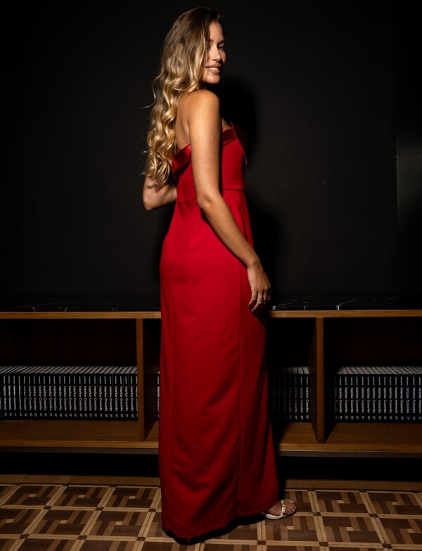 Vestido Bow Strapless ROJO