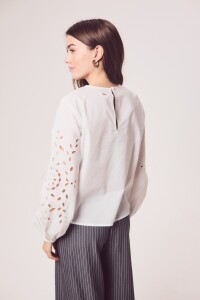 Blusa Boho Manga Larga Nacar