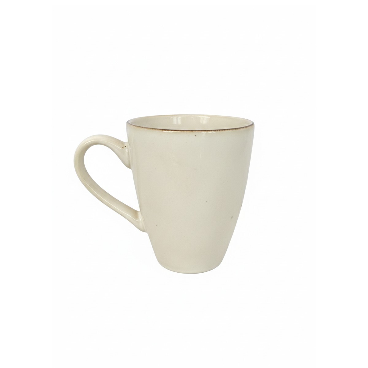 TAZA CERAMICA BEIGE ARTESANAL 8.4X10.5CM 