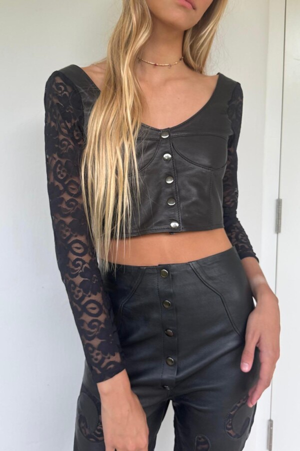 Pantalón Kate Cuero Negro