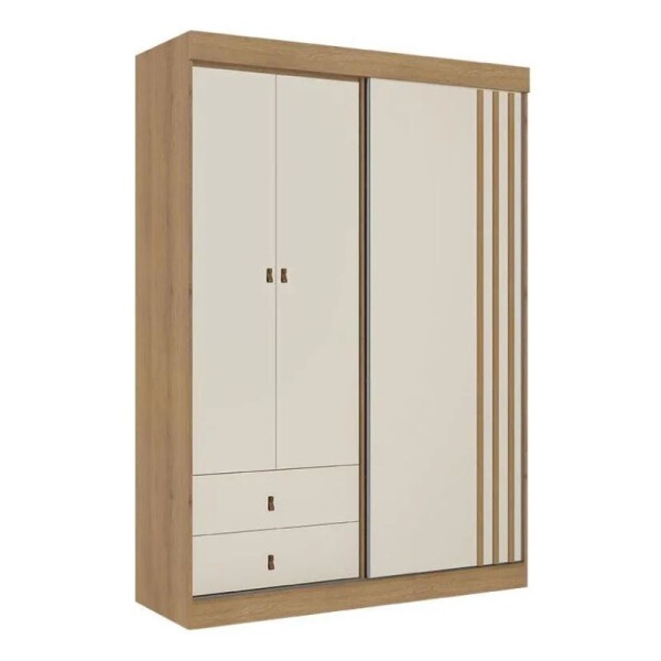 ROPERO 3 PUERTAS 2 CAJONES ASPEN - CAPUCCINO/BLANCO ROPERO 3 PUERTAS 2 CAJONES ASPEN - CAPUCCINO/BLANCO