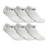 MEDIAS CORTAS EVERLAST POLY 10-13 (6 PACK) WHITE