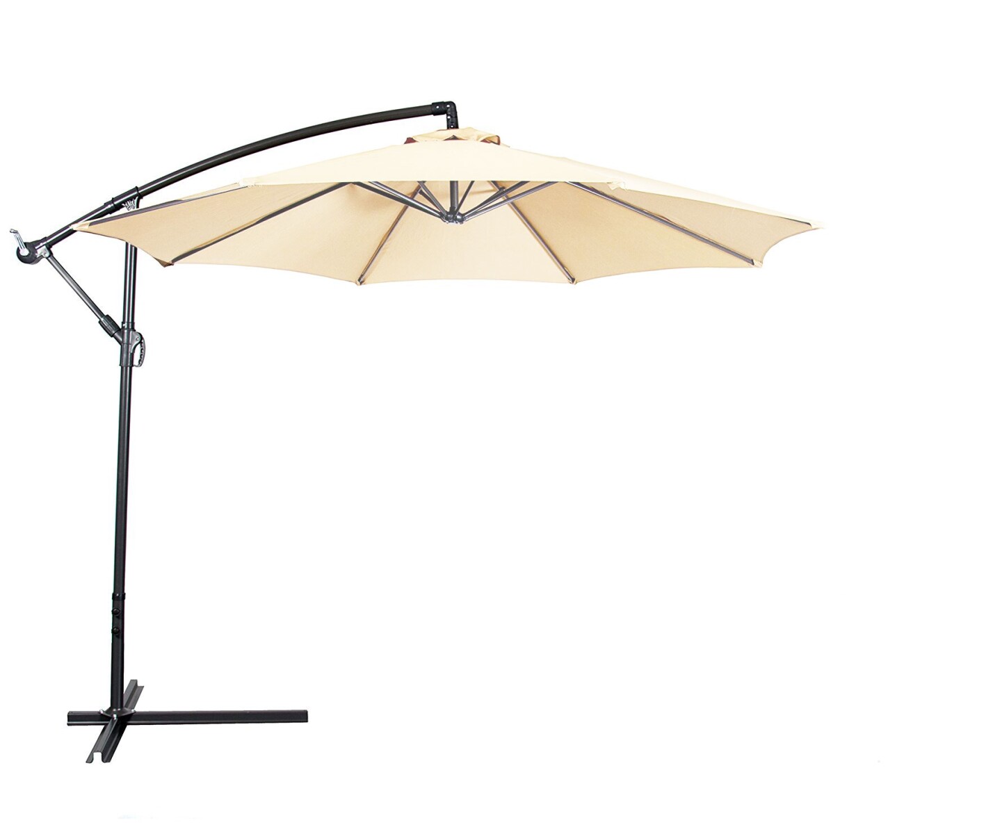 Sombrillon Lateral En Acero Reforzado De 3 Mts - CREMA 