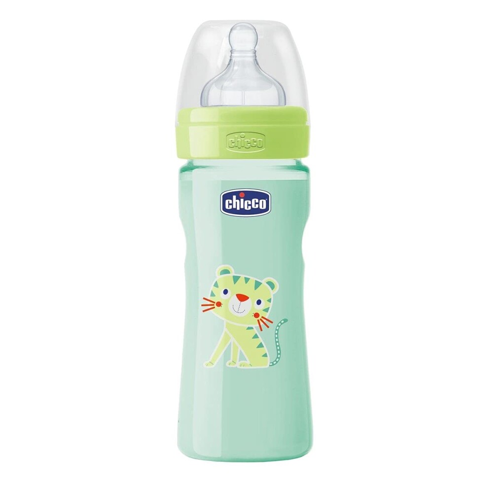 Biberon 250ml silicona benessere CHICCO verde