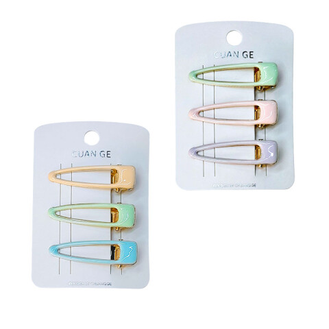 Broche pinzas colores delicados x3 unidades Broche Pinzas Colores Delicados X3 Unidades