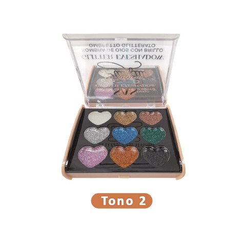 Paleta de sombra de ojos c/gllitter 9 tonos Paleta De Sombra De Ojos C/gllitter 9 Tonos
