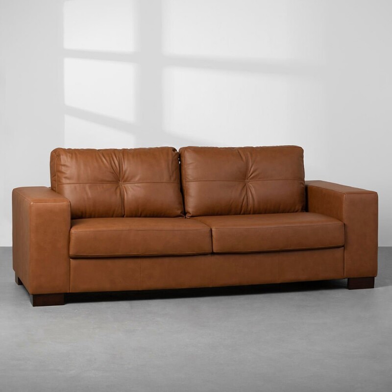 SOFA 100% CUERO - MODELO DOMINI 2 CUERPOS - MARRON SOFA 100% CUERO - MODELO DOMINI 2 CUERPOS - MARRON