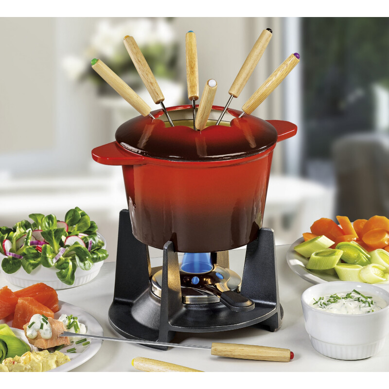 SET de Fondue 16cm GRENOBLE ROJO HIERRO SET de Fondue 16cm GRENOBLE ROJO HIERRO