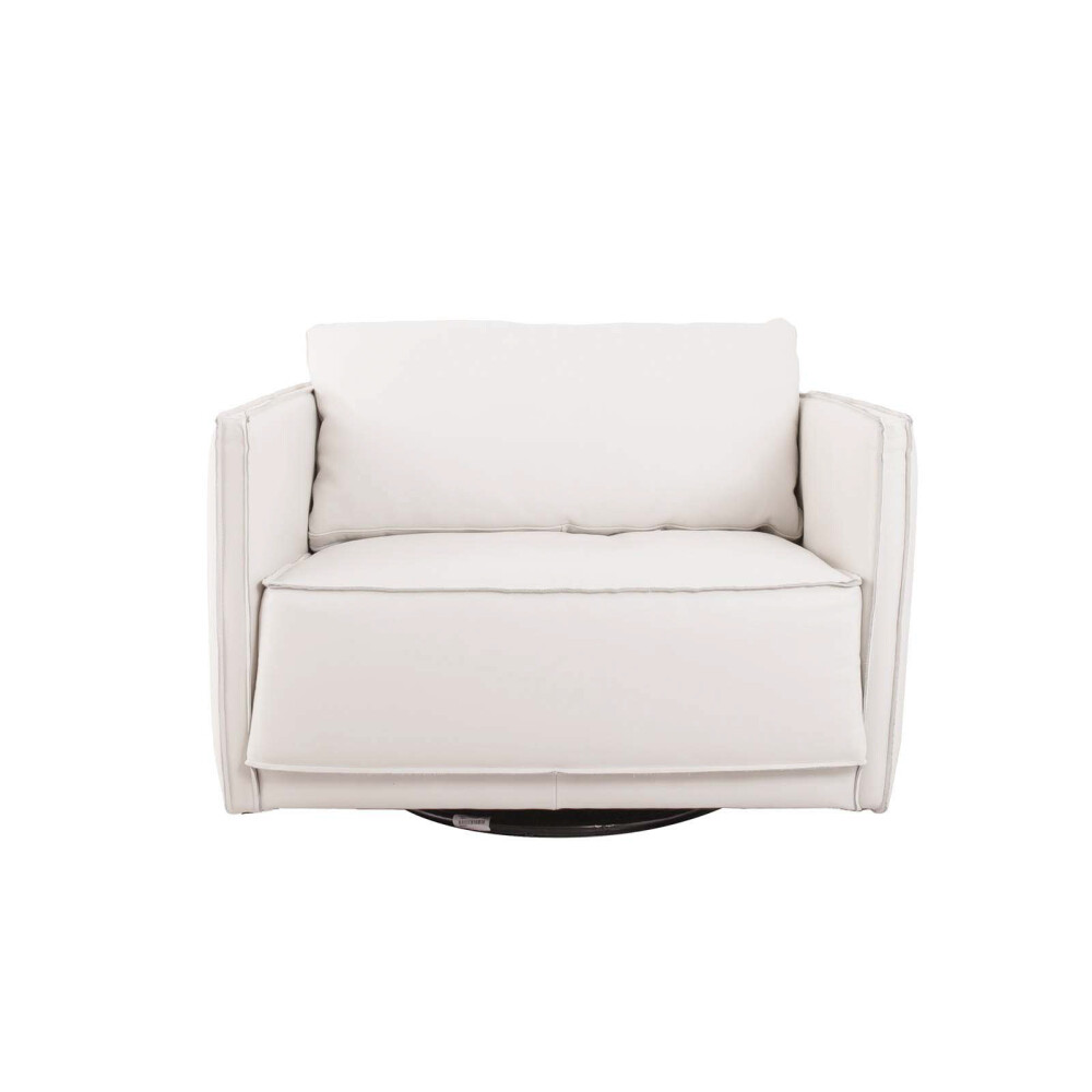 BUTACA 1 CUERPO CUERO-100-NATURAL BLANCO ROMEO TP2 GRANO