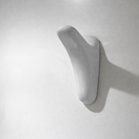 PERCHA SIMPLE DE BAÑO BRILLO LINEA ACCESORIOS COLOR BLANCO BLANCO