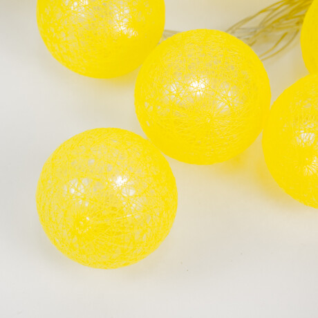 Guirnalda Guía Bolas Esferas De Hilo Luces Led Amarillo