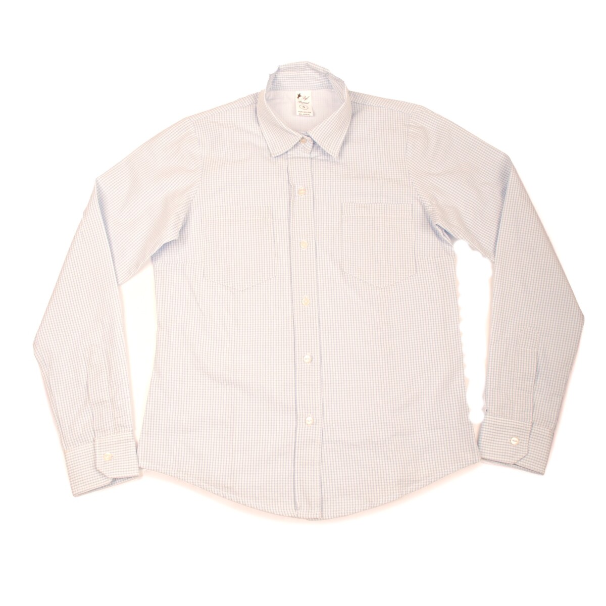 Camisa dama - cuadrille celeste 