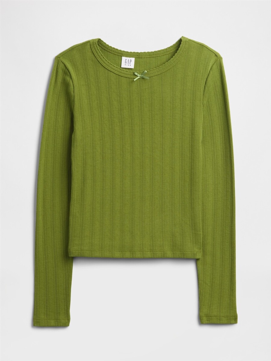 Remera Rib Niña - Calla Green 18-0435Tcx 