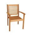 Silla Apilable con Brazos Milano Jatobá