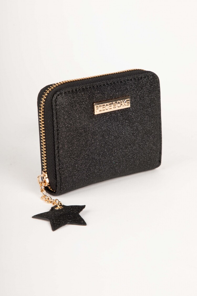 BILLETERA SHINY STAR Negro