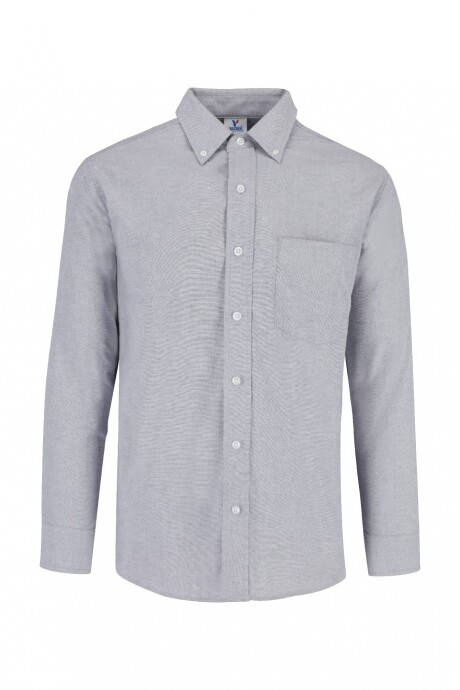 Camisa oxford manga larga Gris