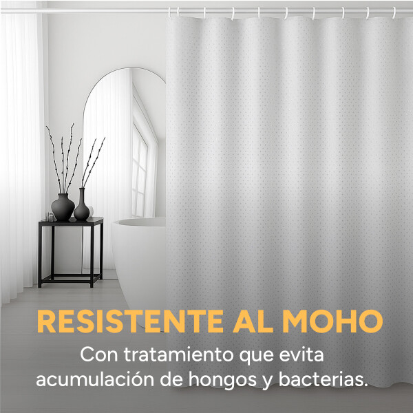 Cortina De Baño Ducha De Vinilo Plástico Varios Diseños Color Variante Gris