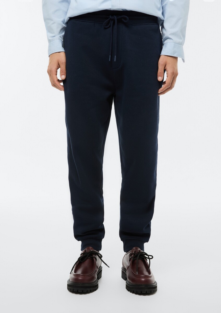 PANTALONES DEPORTIVOS BÁSICOS CON FORRO POLAR - AZUL 