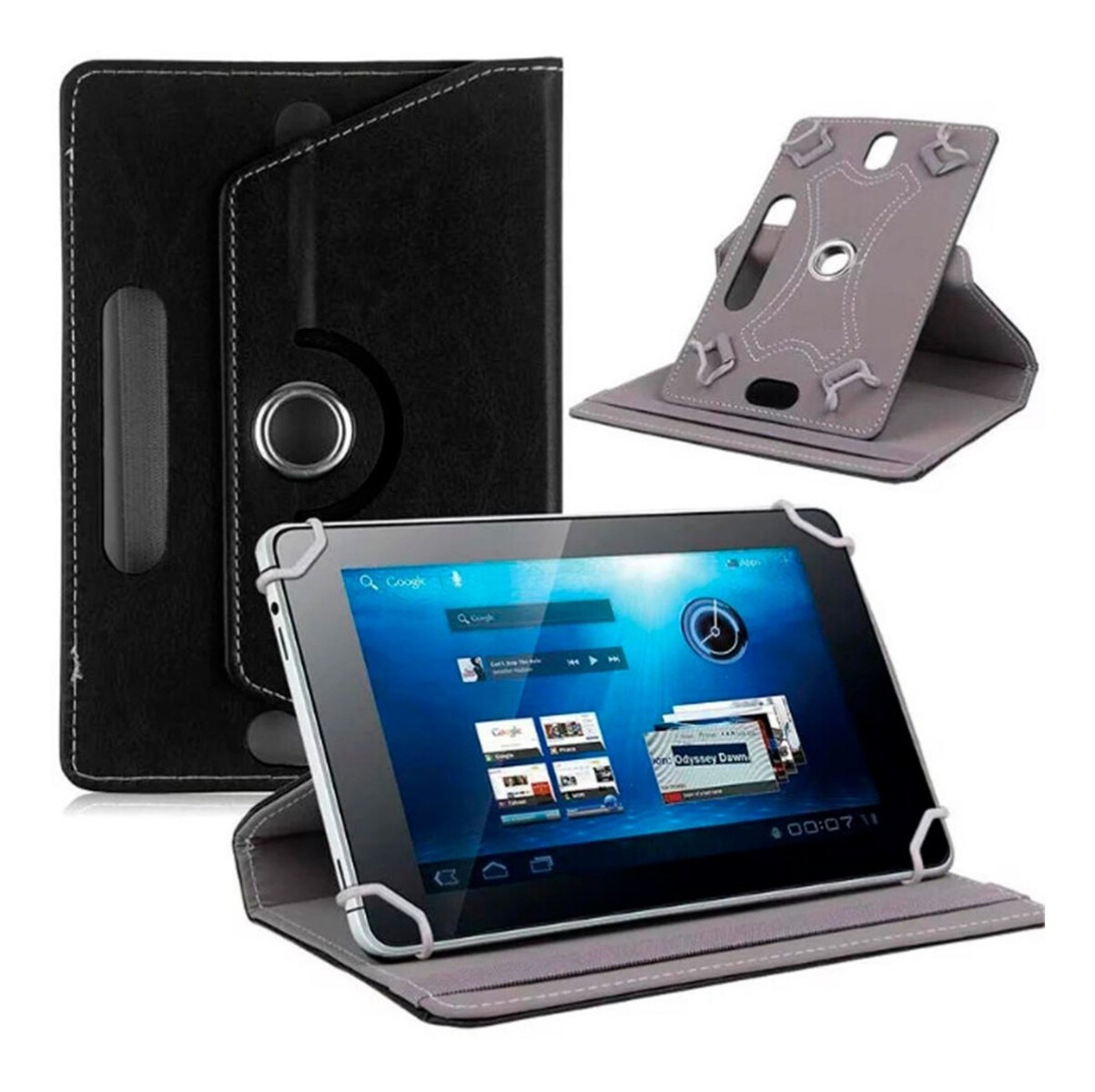 Estuche Funda Protector Tablet Plegable 8 9 Pulgadas 360º - Variante Color Negro 