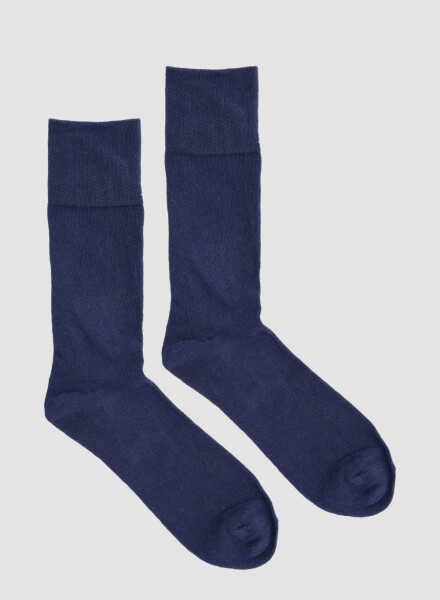 Medias lisas sujeción suave hombre Azul