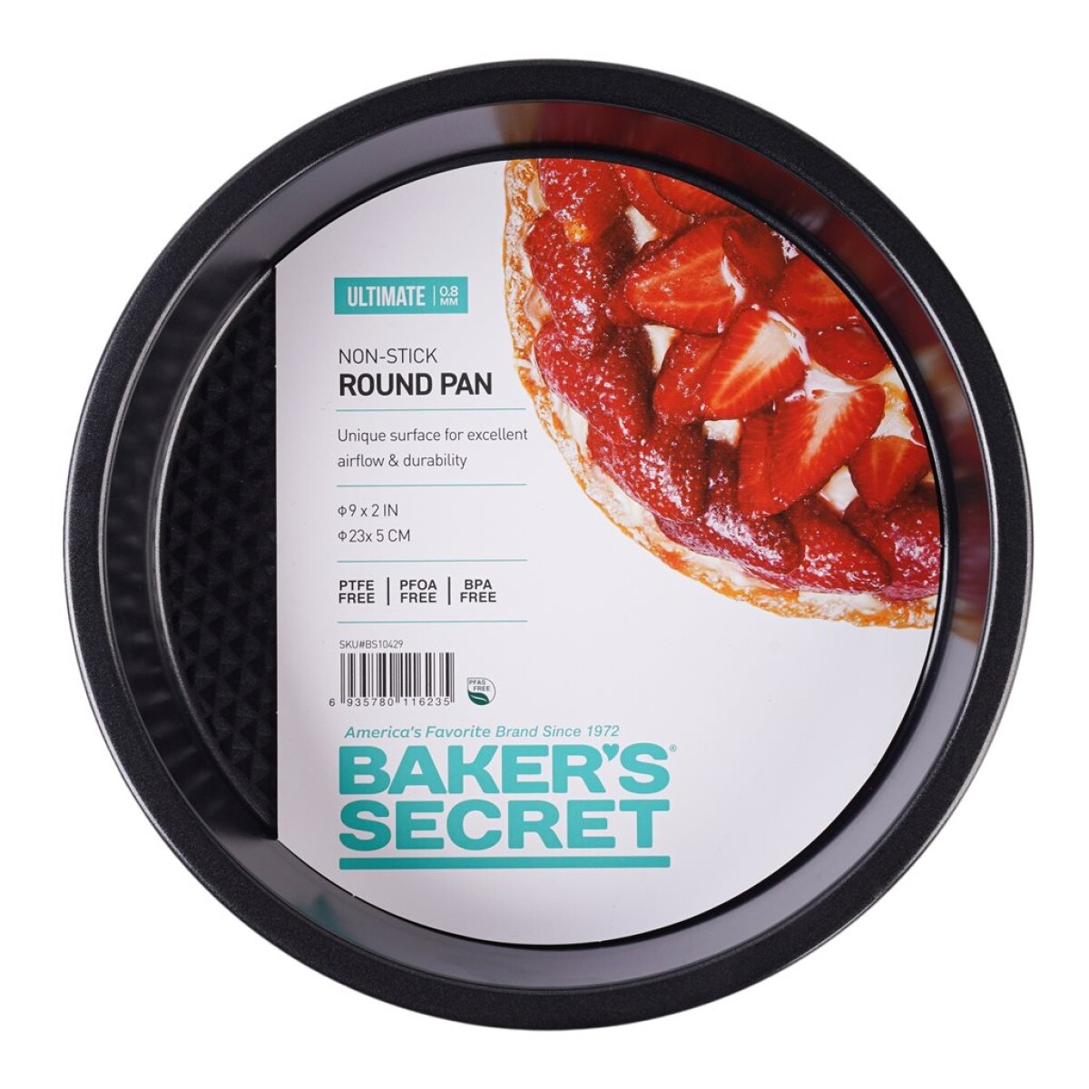 MOLDE REDONDO ANTIAD 25X25X5.2CM ULTIMATE NEGRO BS 