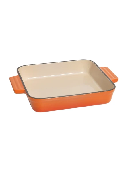 FUENTE 23x23x4.5CM HIERRO FUNDIDO ESMALTADO NARANJA FUENTE 23x23x4.5CM HIERRO FUNDIDO ESMALTADO NARANJA