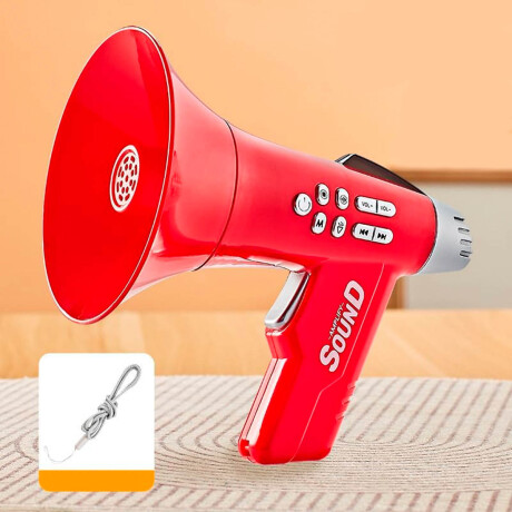 Megafono Altavoz Infantil Cambio De Voz Grabador Rojo