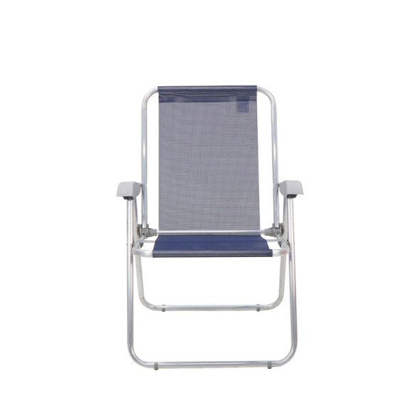 Silla playera de aluminio, azul "CRETA" TD0908