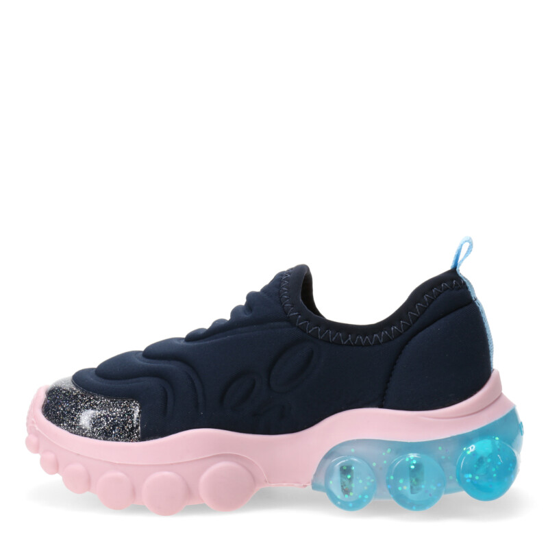 Championes Infantiles Bibi Roller Celebration c/Luces Azul Marino - Rosa
