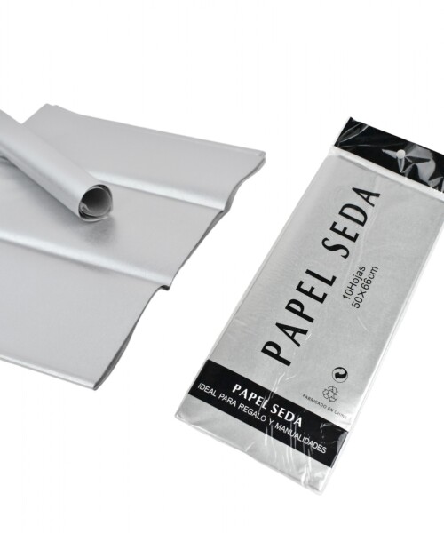 Papel Seda 50x66 cm PLATA