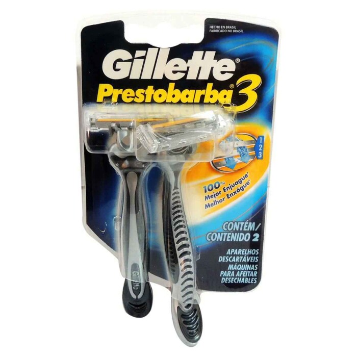 GILLETTE PRESTOB MAQ 3 HOMBRE X2 DESECH única