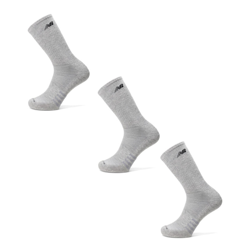 Medias Unisex New Balance Crew X3 Gris