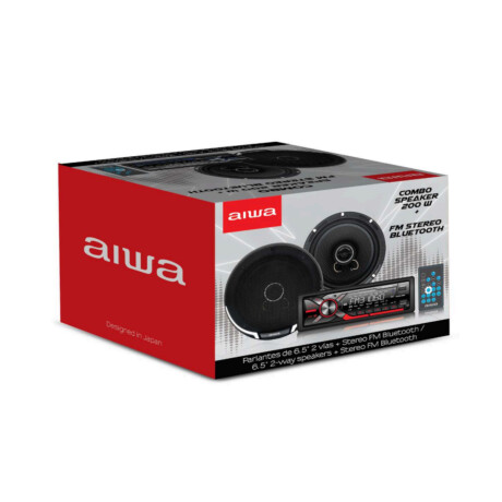 Aiwa - Radio para Auto AWC2016BT. Parlantes 2 Vías. 100W. Bluetooth. Radio Fm. Panel Desmontable. 001