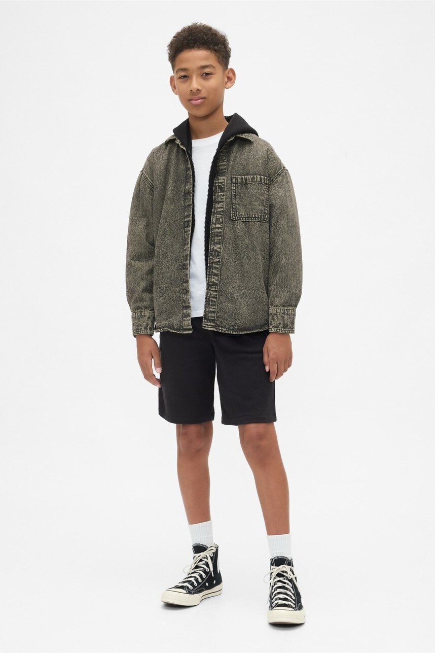 Camisa De Jean Niño Olive Green