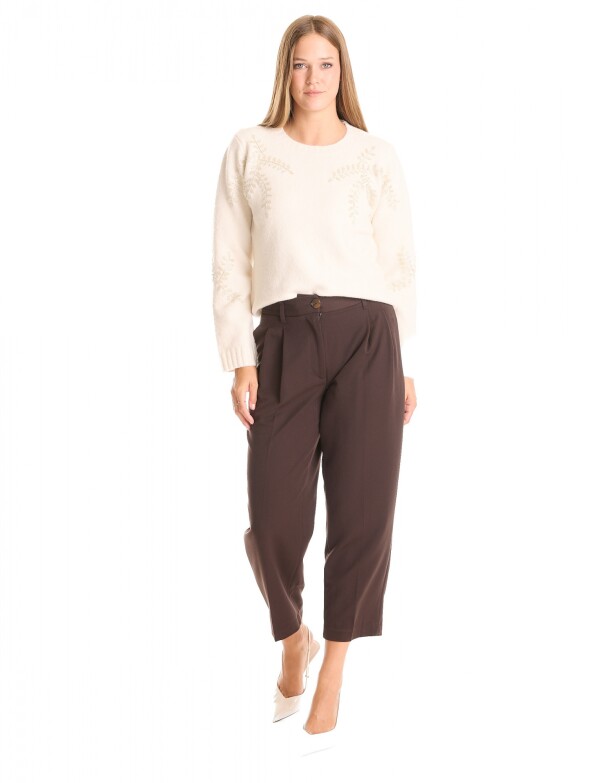 Pantalon Pinzas MARRON