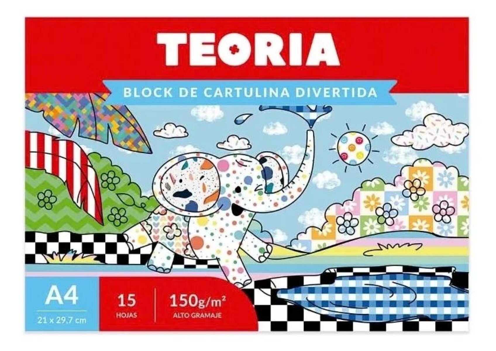 BLOCK DE CARTULINA DIVERTIDA TAMAÑO A4 DE 15 HOJAS 