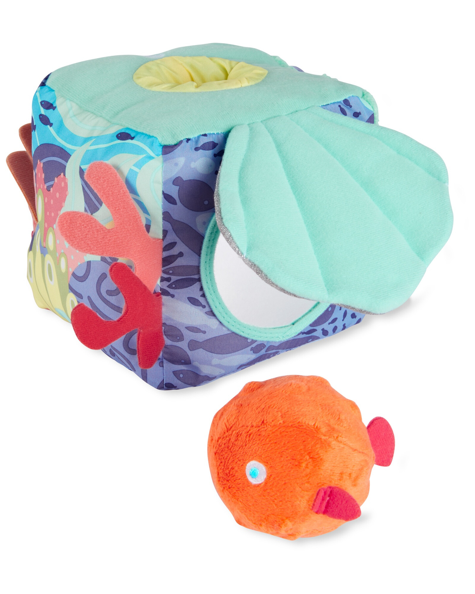Cubo de actividades suave, diseño marino Cubo de actividades suave, diseño marino