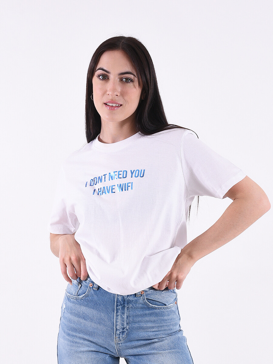 REMERA WIFI - BLANCO 