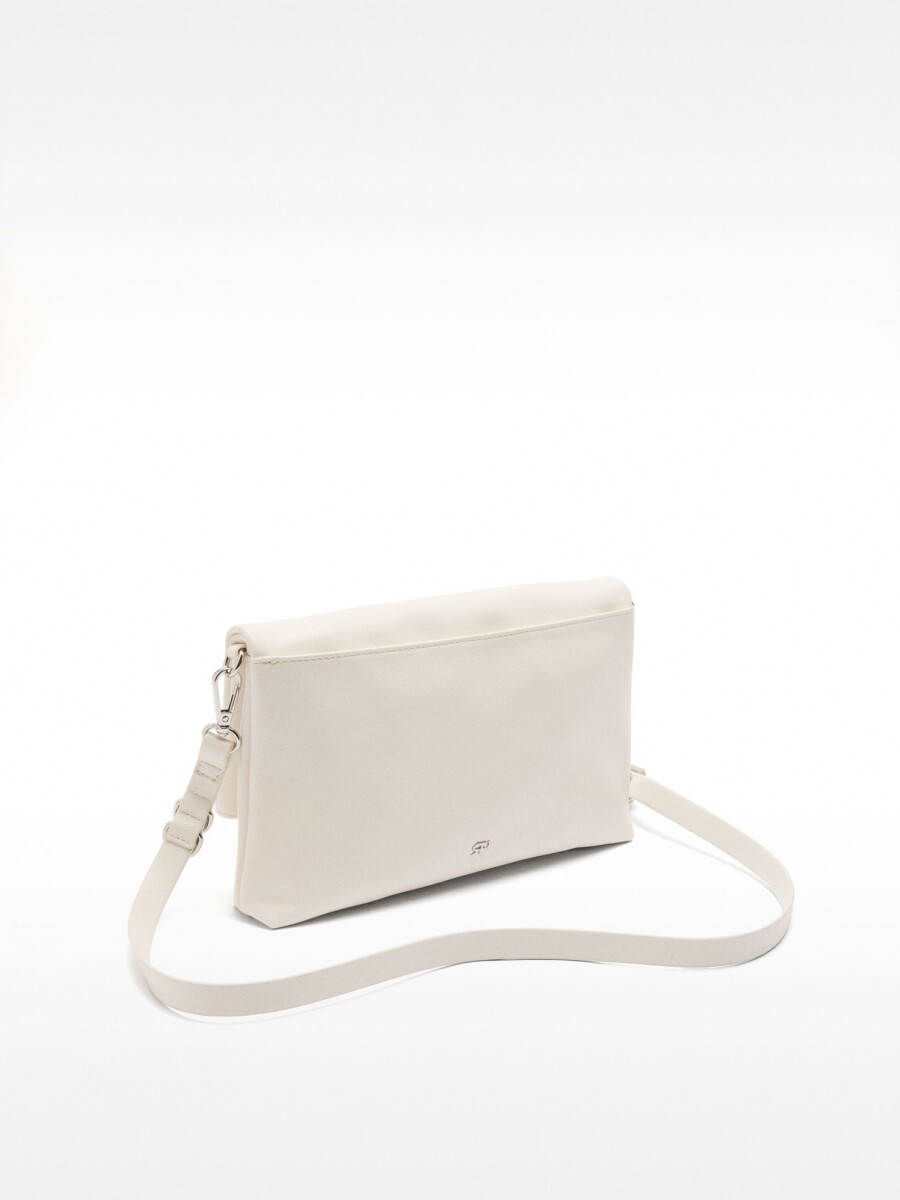 Bolso Bandolera Con Solapa Imantada blanco