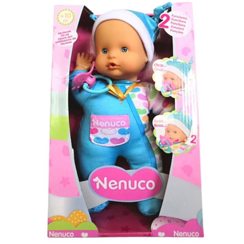 Muñeca Nenuco Lloron Con Accesorios Rosado/ celeste Muñeca Nenuco Lloron Con Accesorios Rosado/ celeste