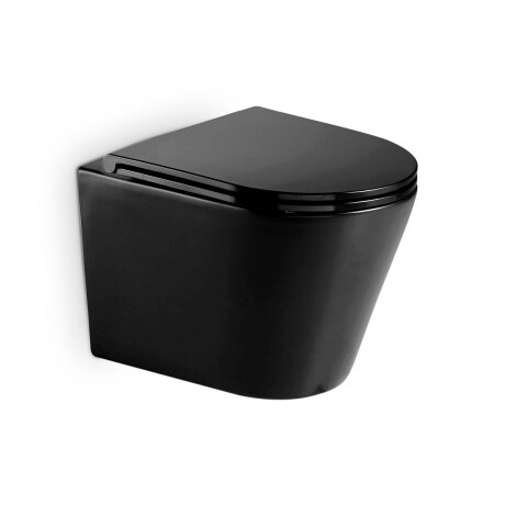 INODORO PARA COLGAR POWELL NEGRO MATE 51.5X35X40CM REDONDO 000