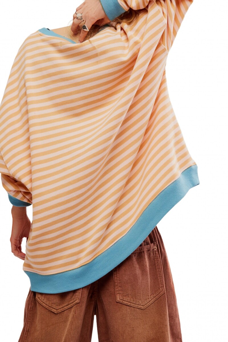 CAMISETA STRIPED CREW Natural