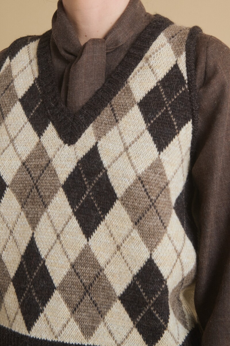 CHALECO TEJIDO Marron